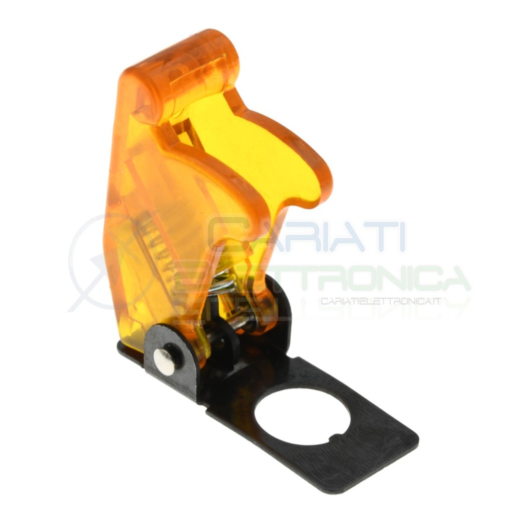 COVER INTERRUTTORE A LEVA GIALLO TRASPARENTE Aircraft Missile Style Toggle Switch FlickGenerico