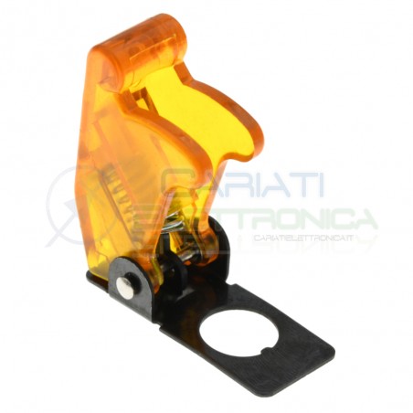 COVER INTERRUTTORE A LEVA GIALLO TRASPARENTE Aircraft Missile Style Toggle Switch FlickGenerico