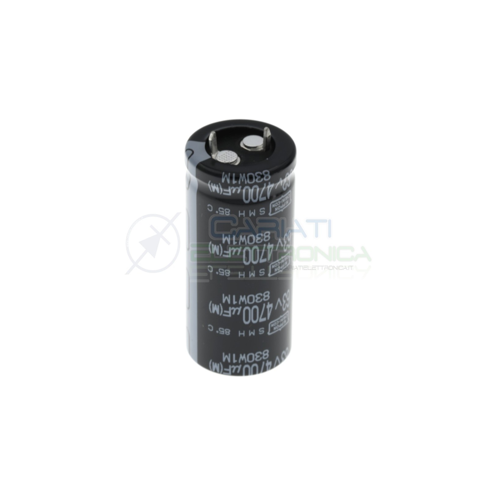 Condensatore elettrolitico Snap in 4700uF 4700 uF 63V 85°C 25 x 40mmNippon Chemi-con