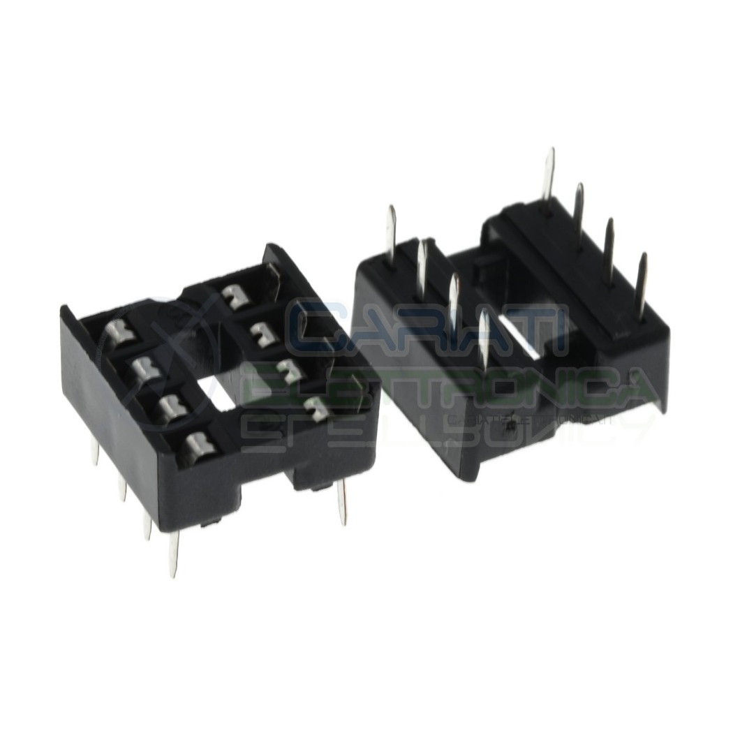 10 Pezzi Zoccolo Doppia Molla DIP 8 Pin per circuiti integrati DIL DIP-8 ZoccoliGenerico