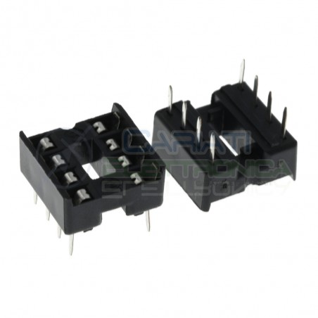 10 Pezzi Zoccolo Doppia Molla DIP 8 Pin per circuiti integrati DIL DIP-8 ZoccoliGenerico