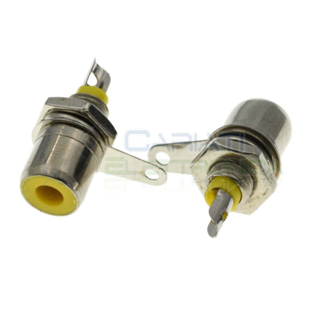 2 pcs Socket RCA for panel mounting YellowGenerico