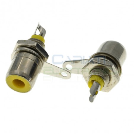 2 Pezzi Connettore presa RCA da pannello Giallo Gialla Generico