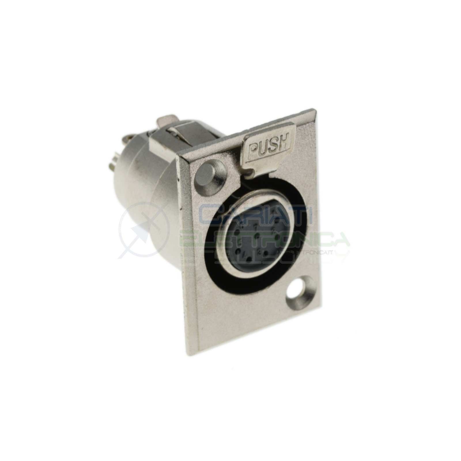 1 PEZZO CONNETTORE PRESA XLR CANON MICROFONICA 7 POLI PIN DA PANNELLO