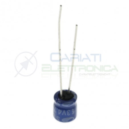 10 Pezzi Condensatore elettrolitico 4,7uF 63V 5x7mm 85°C SAMWHA 4,7 uF Samwha