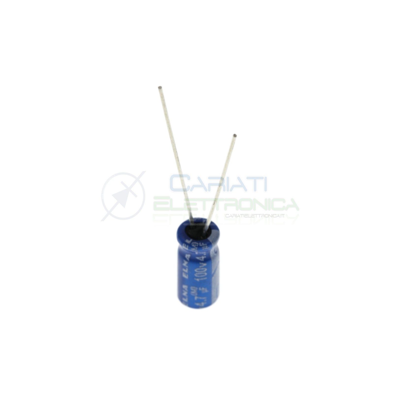 5 PEZZI CONDENSATORE ELETTROLITICO 4,7uF 4,7 uF 100V 105° 5x11 mm Passo 2mm Elna