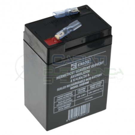 Batteria al piombo ricaricabile 4V 4ah Ricambio Bilancia Elettronica 4 VoltGenerico