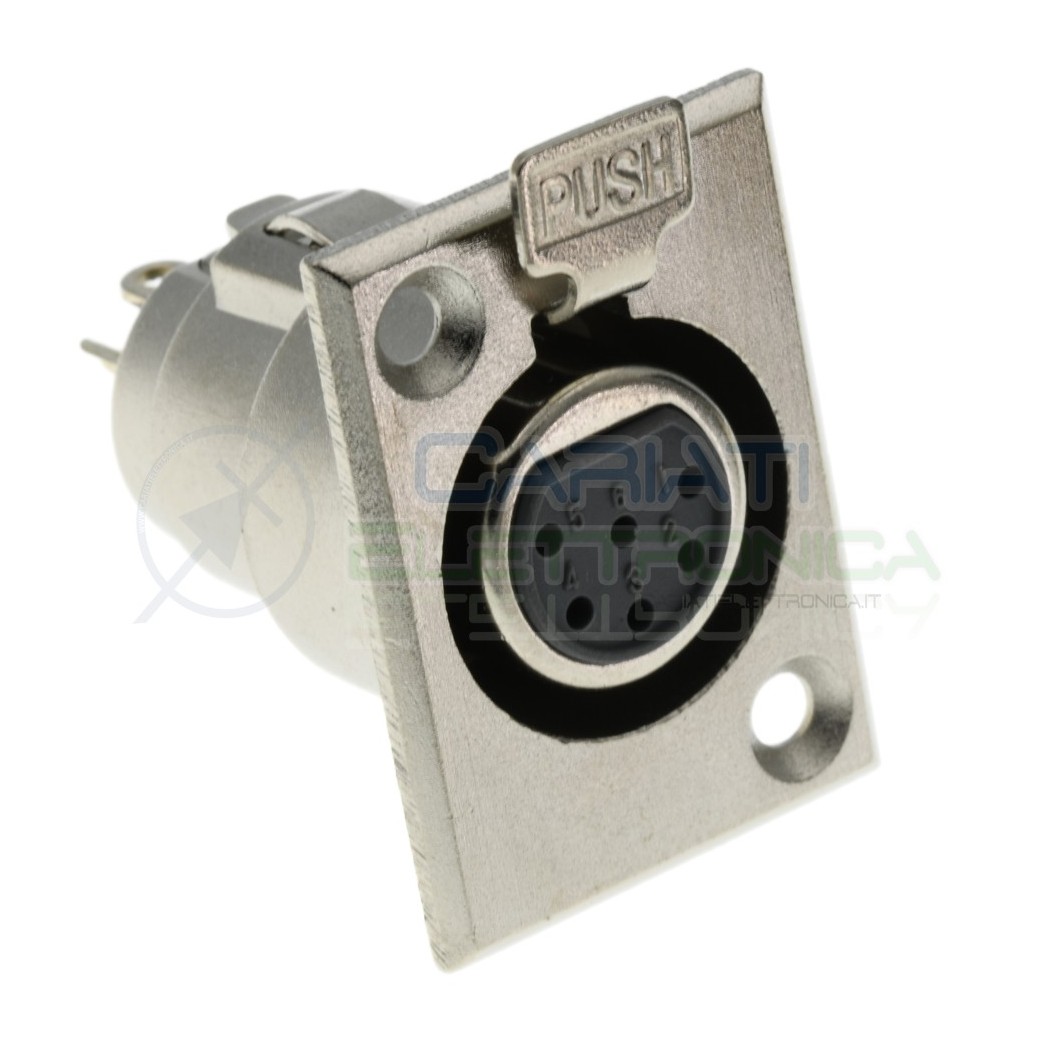 1 Pezzo connettore presa XLR Canon Microfonica 6 Poli Pin da Pannello Generico
