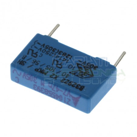 Condensatore in Poliestere 47nF 305Vac X2 Passo 15mm 20% B32922 EPCOS