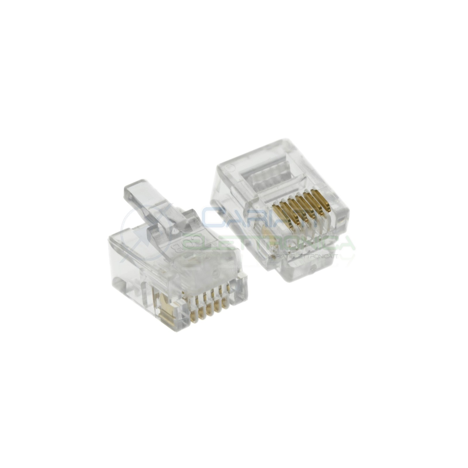 10 Pezzi connettore rj10 spina telefonica a 6 Poli Pin 6P/6C TP66Generico