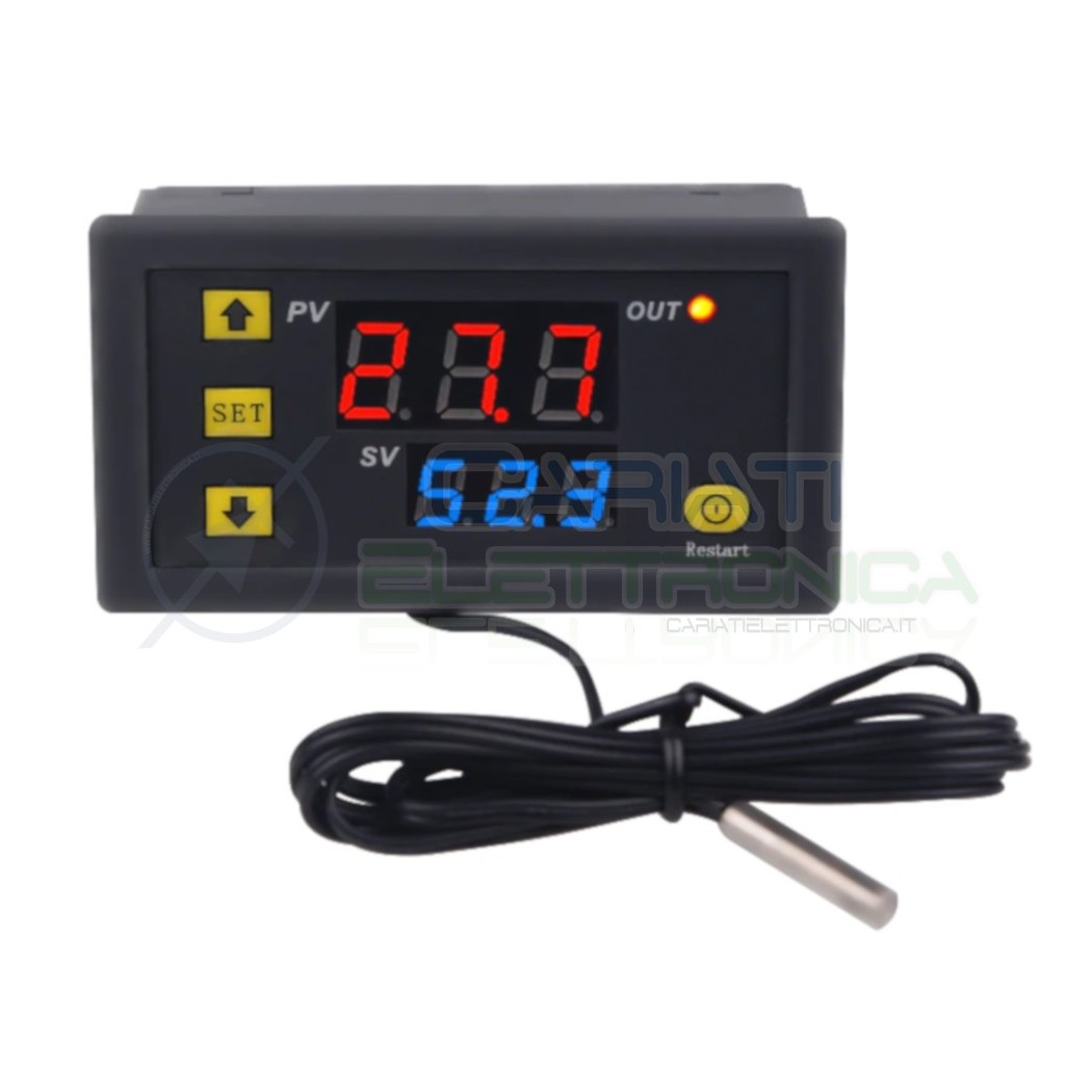 Modulo Dispaly Termostato Digitale 12V da pannello per controllo Temperatura con Sonda NTCGenerico