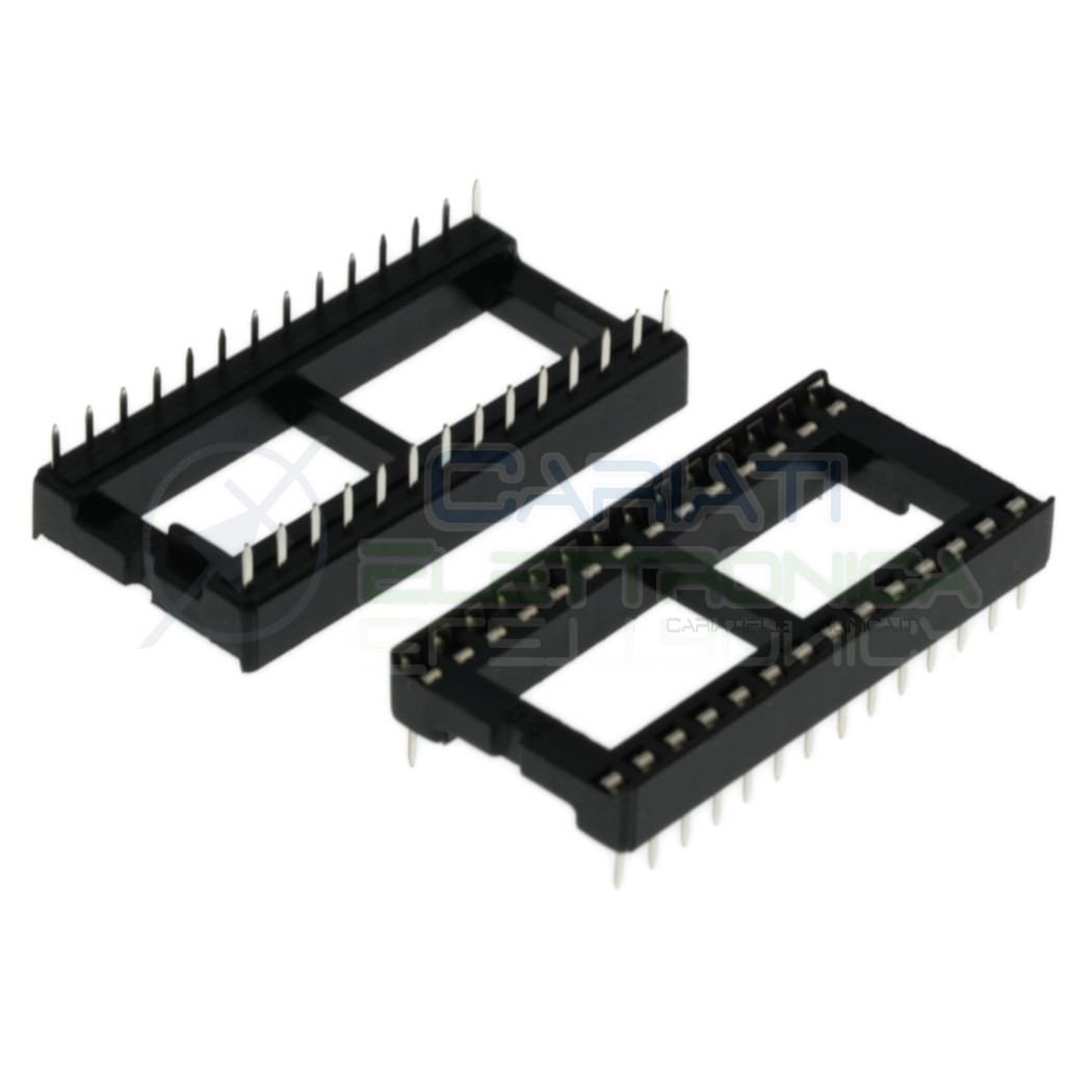 4 pcs Dip Socket adapter 28 Pins for electronic chip Ic pin pitch 2,54mmPreci-dip