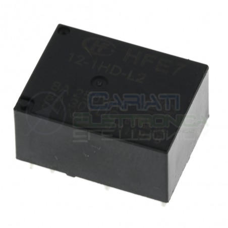 copy of Relè Bistabile Hongfa HDF2/012-S-L2 DPDT Bobina 12V corrente max 2AHONGFA RELAY