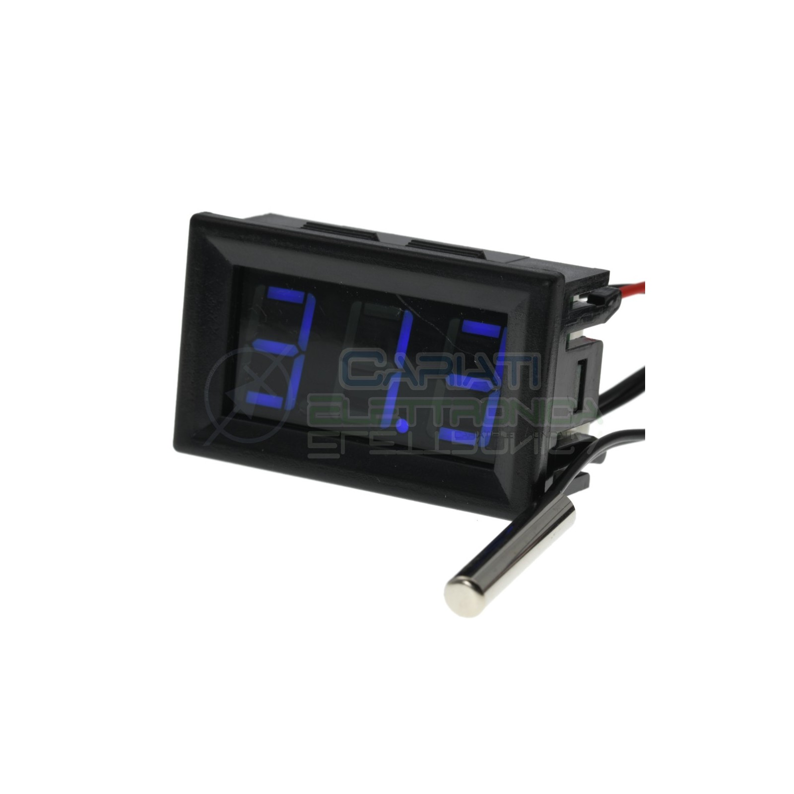 Thermometer Digital Display Blue from -20 to +100℃ with NTC Voltage 12VGenerico