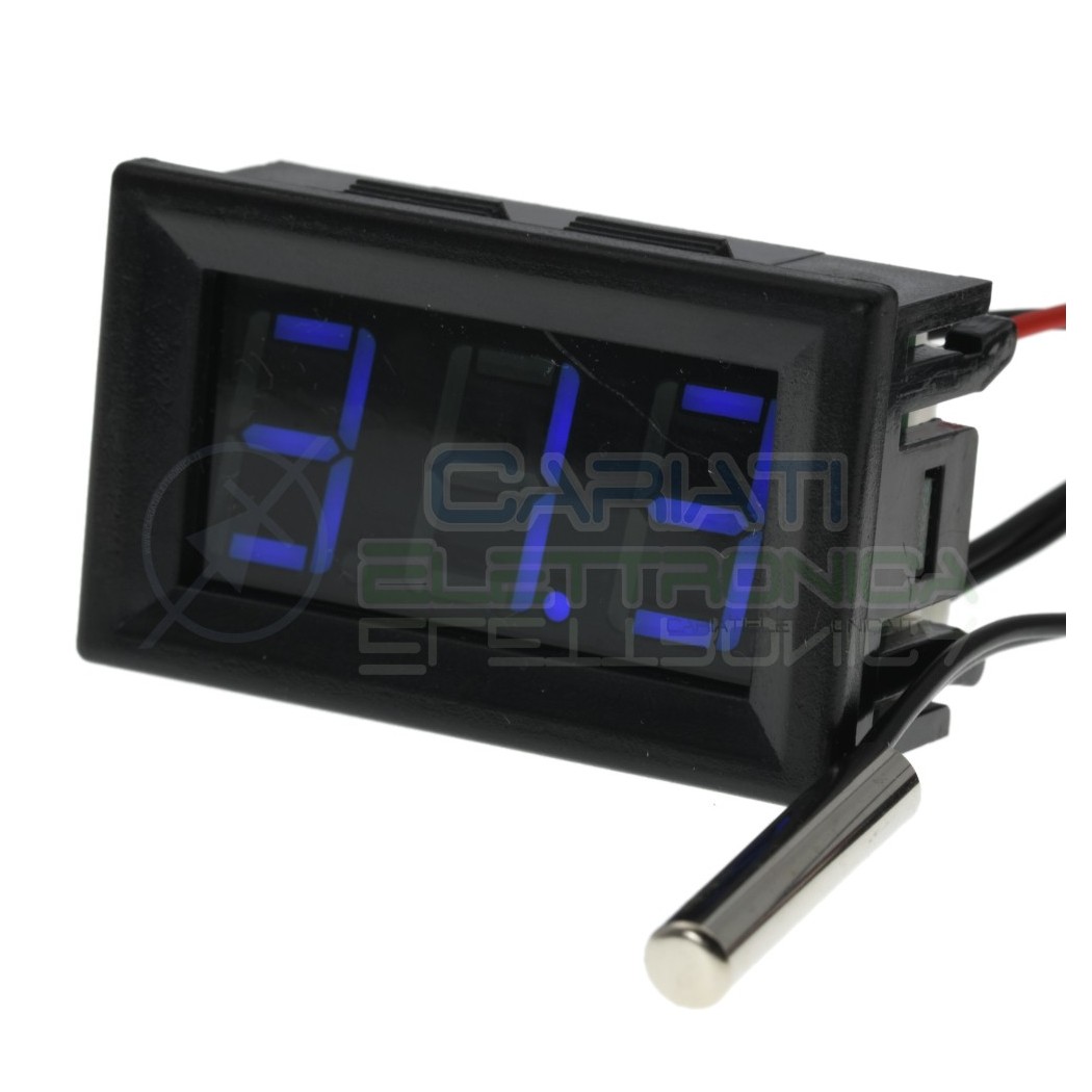 Termometro 12V digitale da pannello Display Blu -20 a +100℃ Ntc auto camper Generico