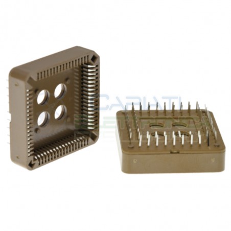 Zoccolo Adattaore 68 Pin per circuiti integrati Plcc Smd in Tht Dil Dip Passo 2.54mm Generico