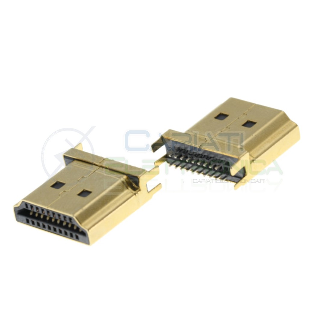 copy of PEZZO Connettore porta MINI HDMI maschio 19pin a saldare da PCB DIP CircuitoGenerico