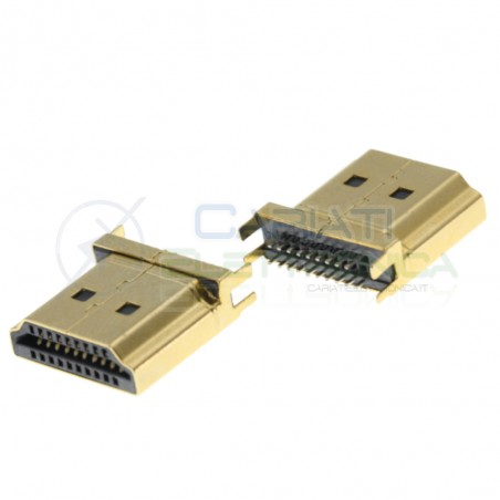 copy of PEZZO Connettore porta MINI HDMI maschio 19pin a saldare da PCB DIP CircuitoGenerico