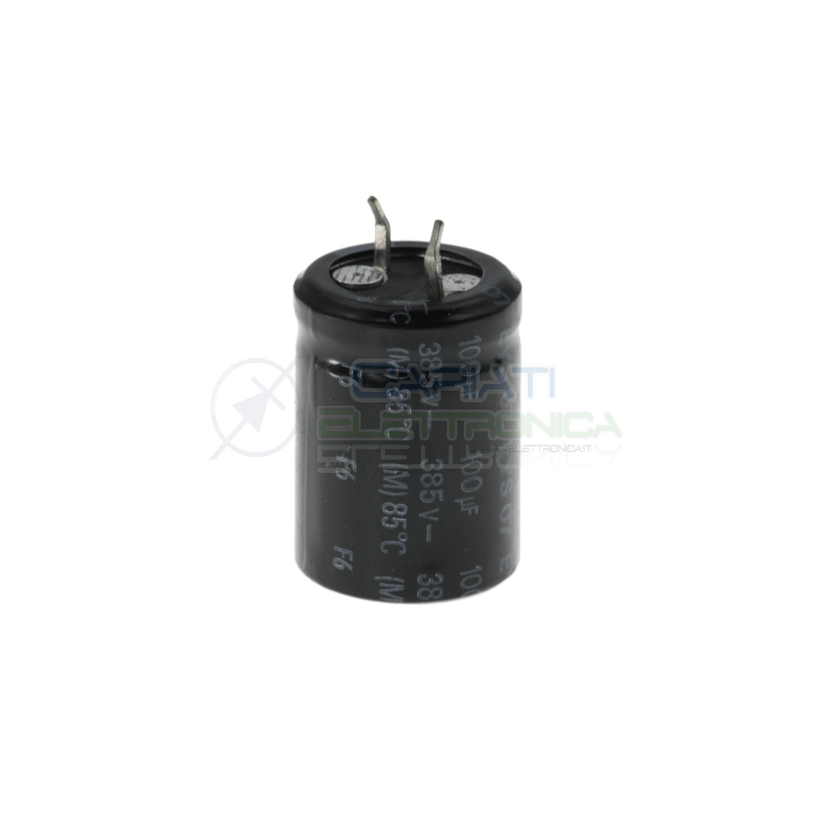 1 Pezzo Condensatore elettrolitico 100uF 100 uF 385V 85°C 35x22mm Generico