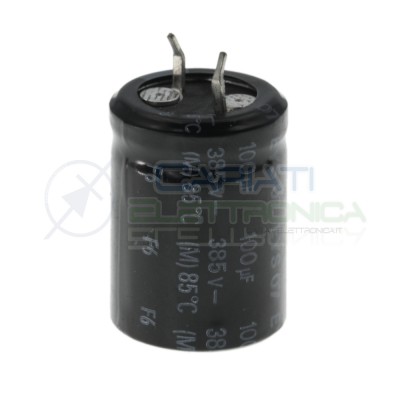 Capacitor electrolytic 100uF 100 uF 385V 85°C 35x22mm pitch 10mmGenerico