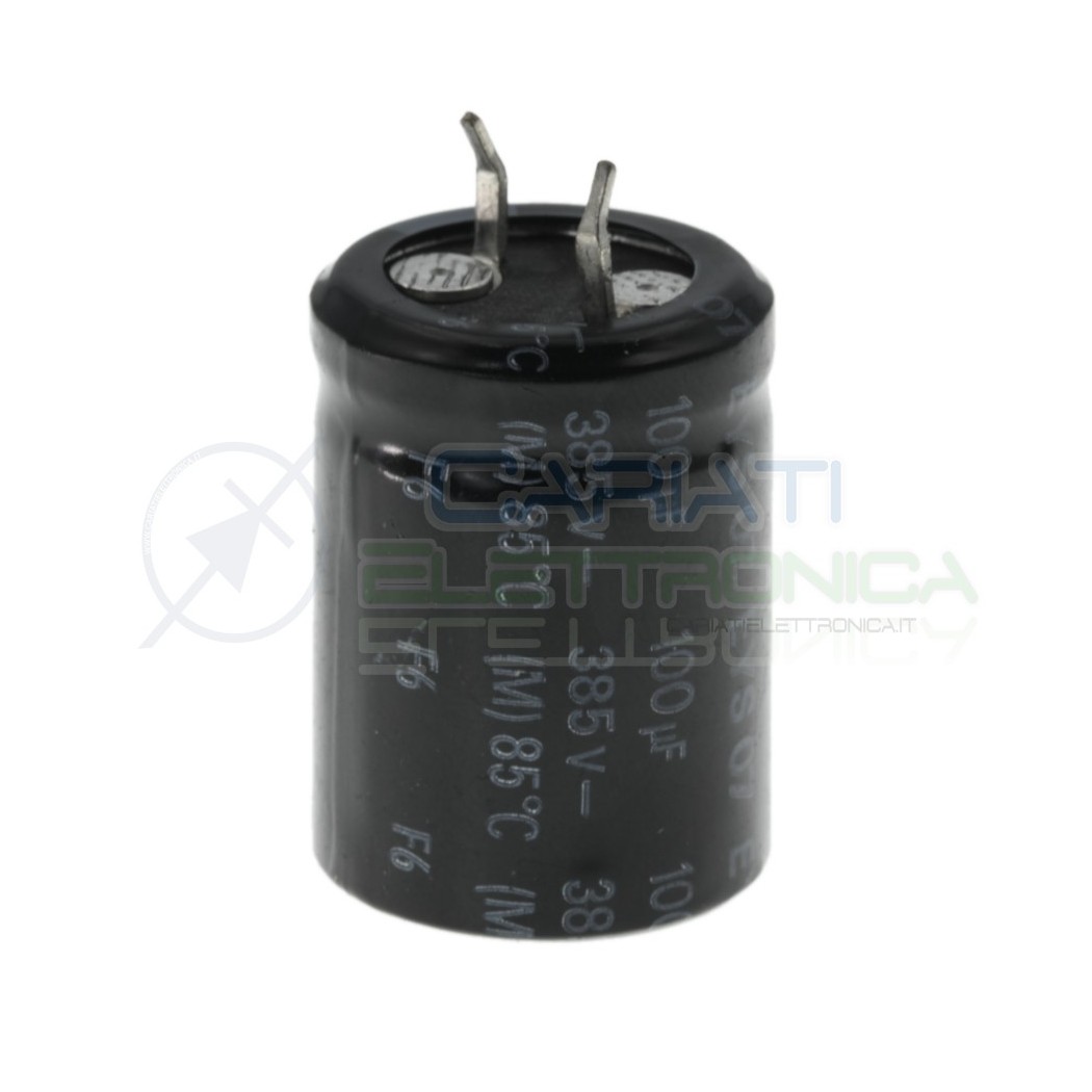 Capacitor electrolytic 100uF 100 uF 385V 85°C 35x22mm pitch 10mmGenerico