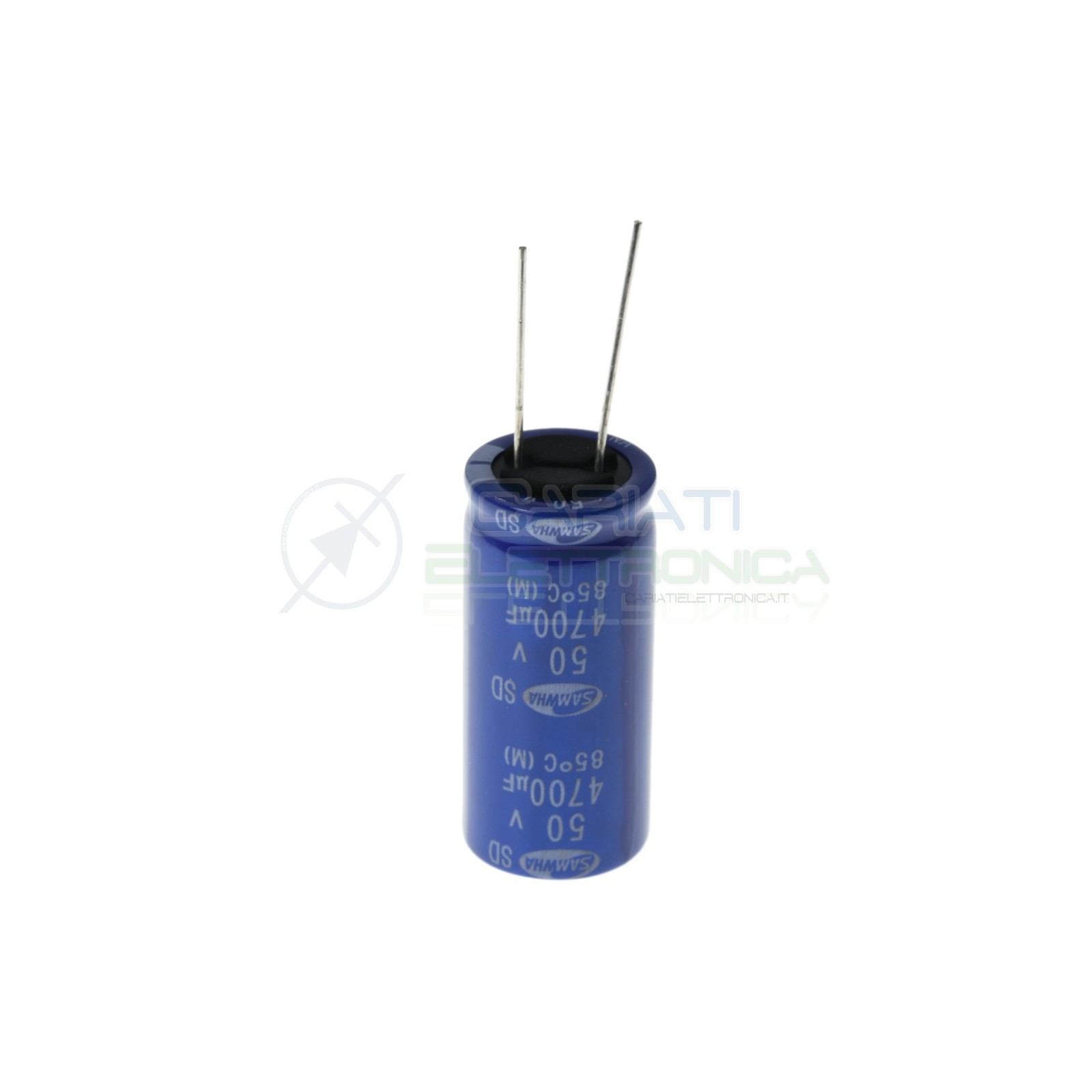 Condensatore elettrolitico 4700uF 4700 uF 50V 85° 40x18mm Passo 7,5mm Samwha