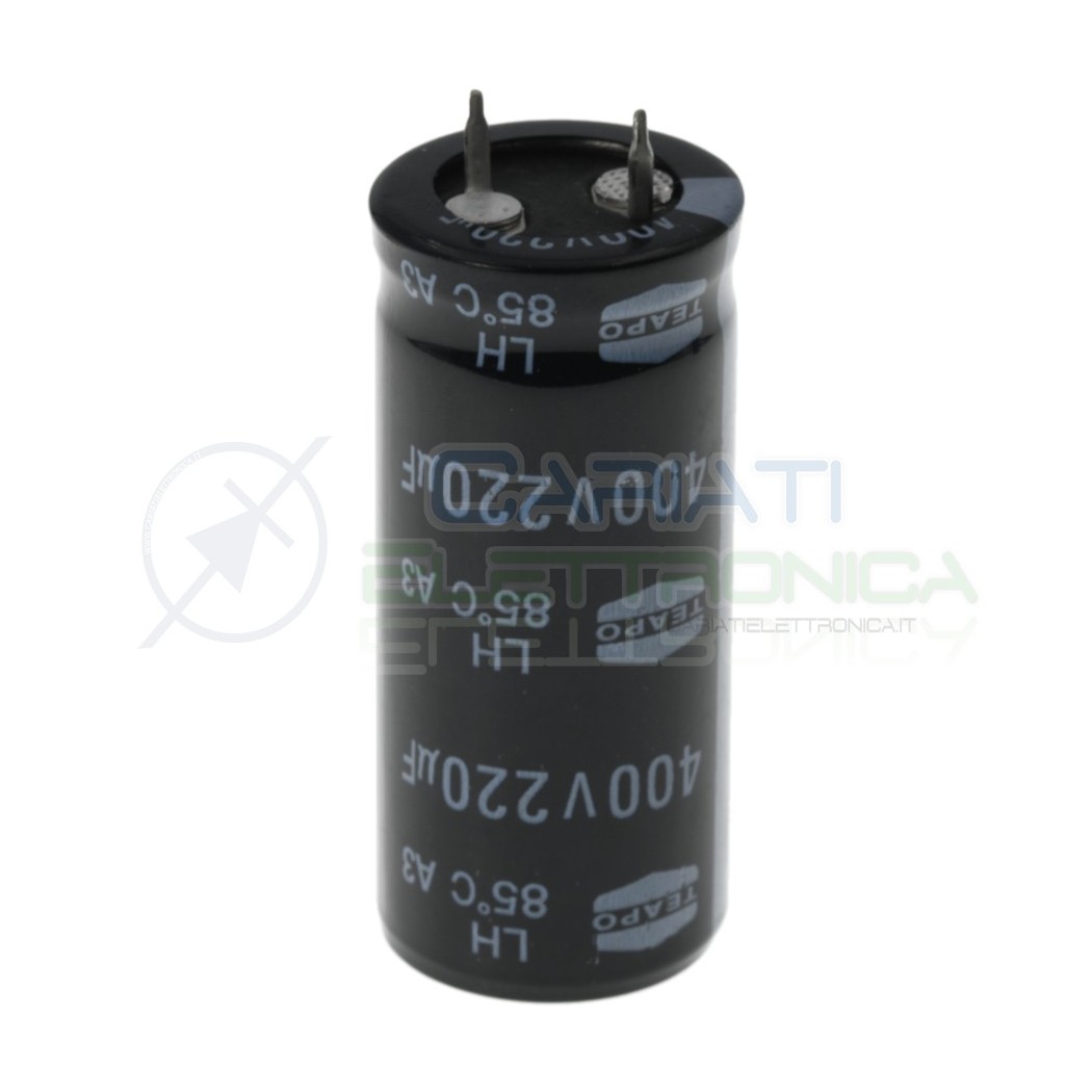 Condensatore elettrolitico Teapo Snap-in 220 uF 220uF 400V 85°C 22x50mm Teapo