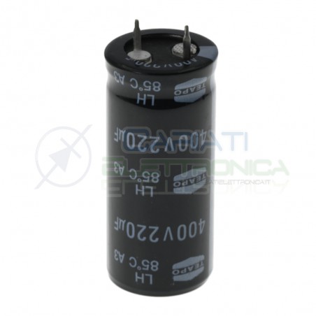 Condensatore elettrolitico Teapo Snap-in 220 uF 220uF 400V 85°C 22x50mm Teapo