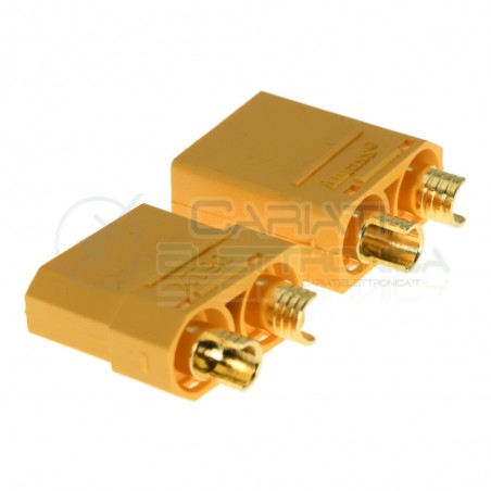 Coppia connettori maschio femmina xt90 xt-90 batteria drone litio lipo modellismo Amass