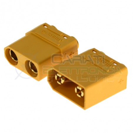 Coppia connettori maschio femmina xt90 xt-90 batteria drone litio lipo modellismo Amass