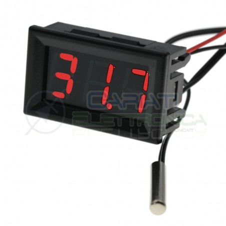Termometro digitale da pannello Display Rosso 12V -20 a +100℃ Ntc auto camper Generico