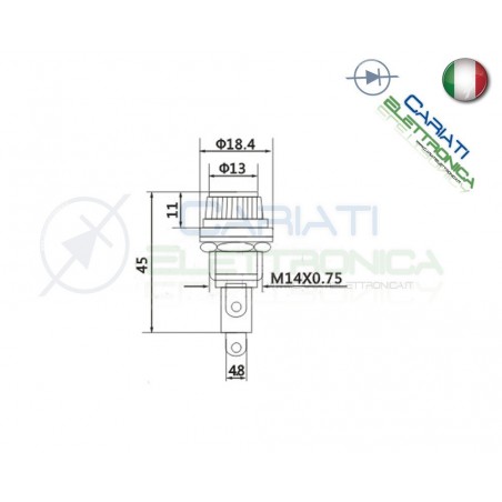 10 pezzi portafusibile porta fusibile 6x30 per fusibili vetro ceramici