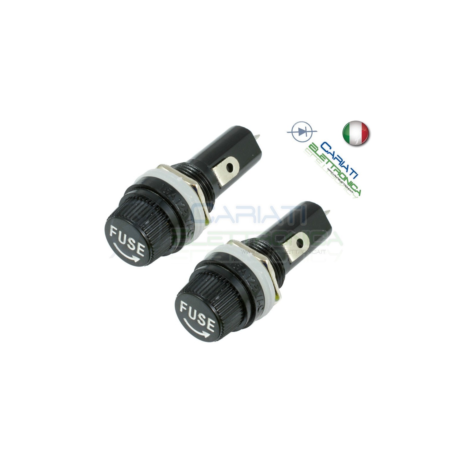 10 Pezzi Portafusibile 5X20 per fusibili vetro ceramico Porta Fusibile Generico