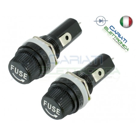 10 Pezzi Portafusibile 5X20 per fusibili vetro ceramico Porta Fusibile Generico