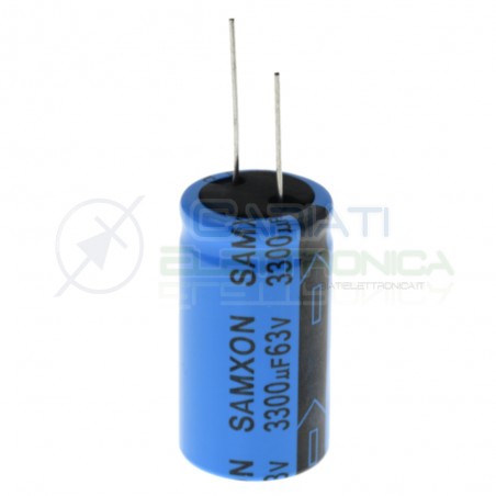 Condensatore 3300uF 63V elettrolitico Samxon 3300 uF 85°C 22x40mm Samxon