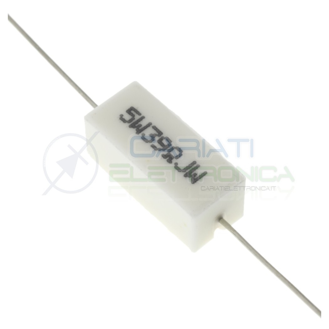 3 PEZZI Resistenza Ceramica 5 W 39 Ohm ResistenzeT-ohm