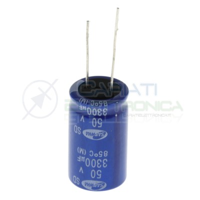 Condensatore elettrolitico Samwha 3300 uF 3300uF 50V 85°C 18x32mm Samwha
