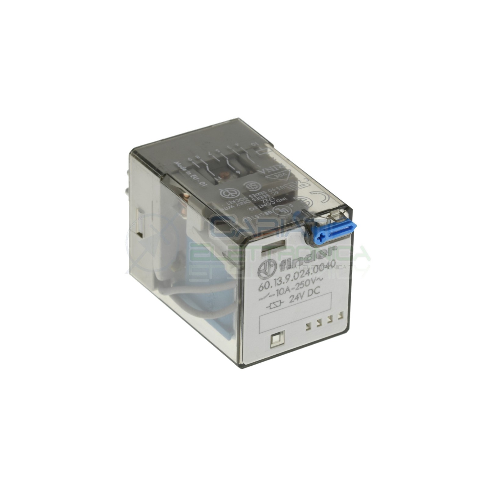 Relè Finder serie 60 10A 3PDT Bobina 24V Dc 60.13.9.024.0040 11 pin Finder