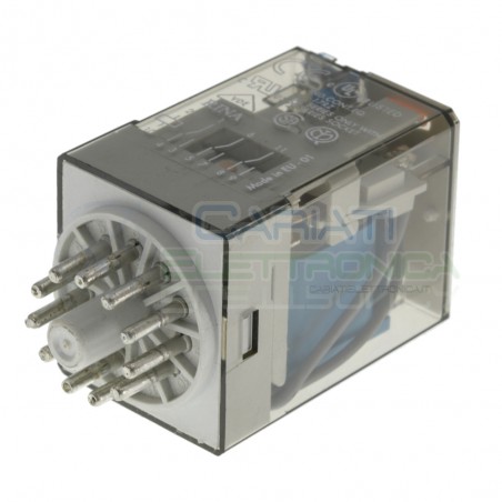 Relè Finder serie 60 10A 3PDT Bobina 24V Dc 60.13.9.024.0040 11 pin Finder