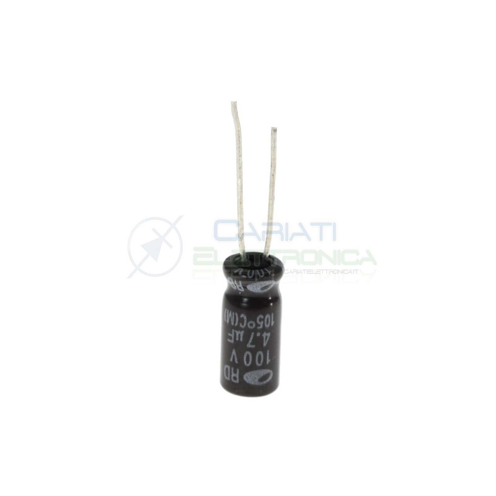 10 Pezzi Condensatore elettrolitico 4,7uF 4,7 uF 100V 105° 5X11 mm Passo 2,5mm Samwha