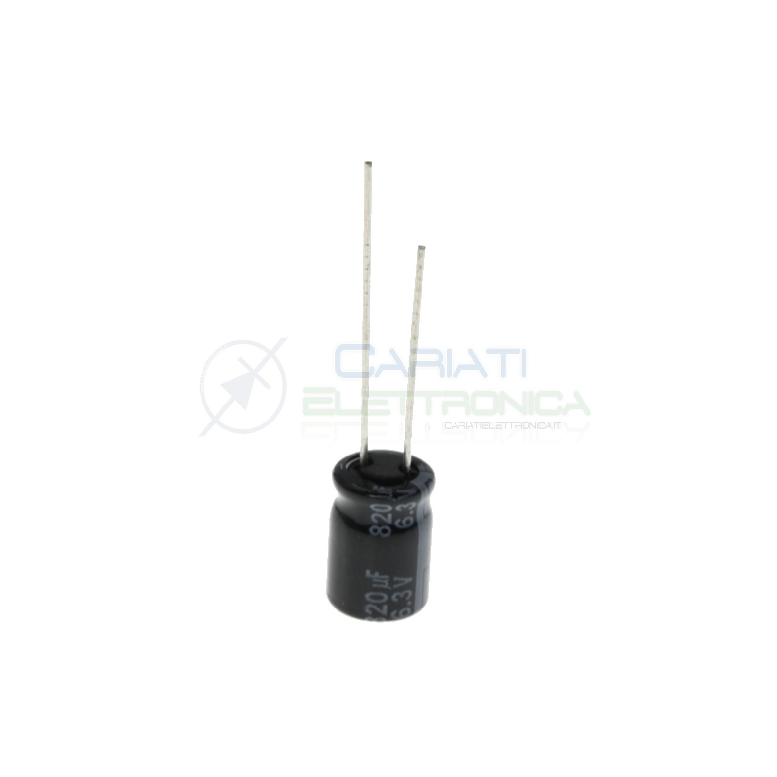 Condensatore elettrolitico 820uF 820 uF 6,3V 105° 8X11,5 mm Passo 3,5mm Panasonic