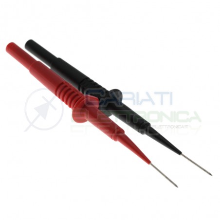 copy of Coppia Puntali Rosso Nero per Tester CAT II 1000V Multimetro Innesto Banana 4mmGenerico