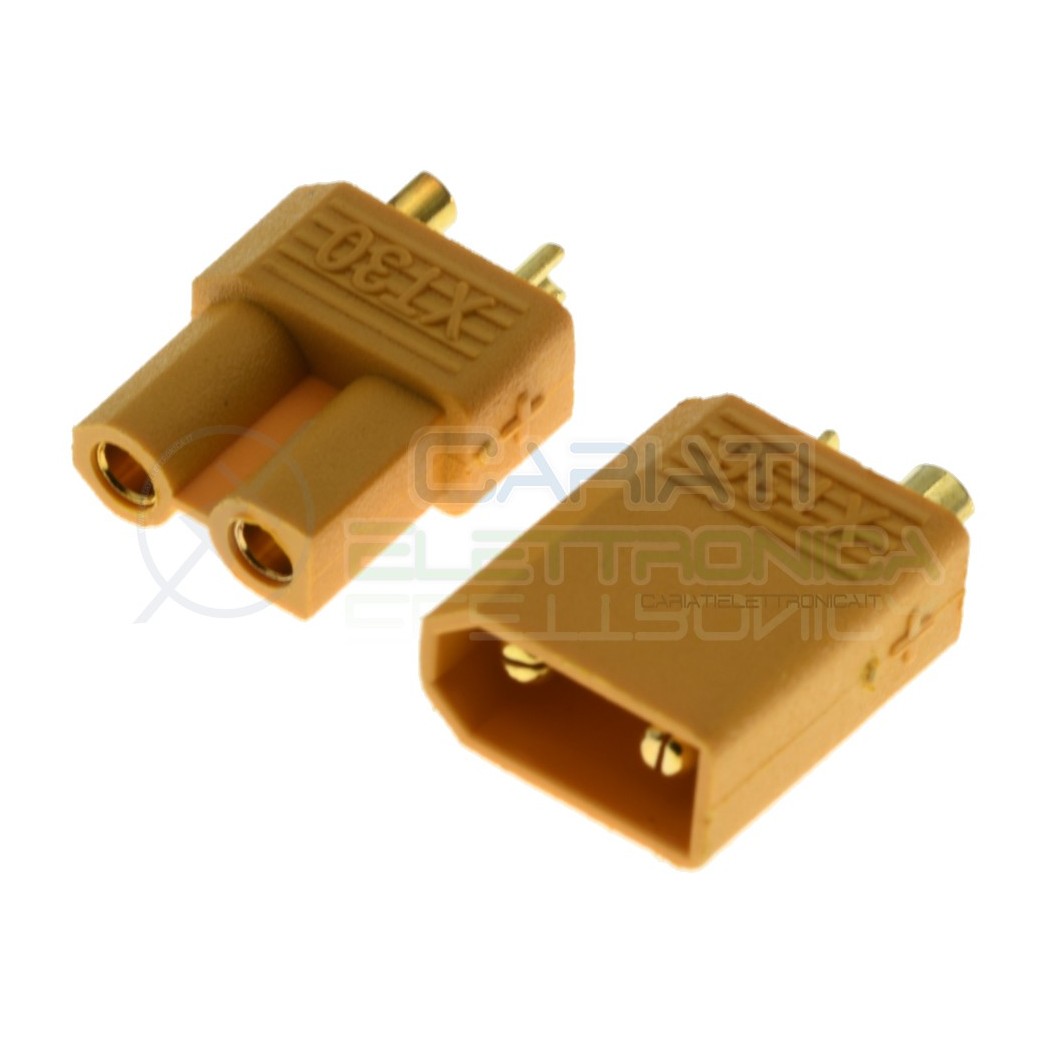 Coppia connettori maschio femmina xt30 xt-30 batteria drone litio lipo modellismo Generico