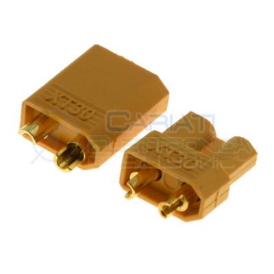 Coppia connettori maschio femmina xt30 xt-30 batteria drone litio lipo modellismo Generico