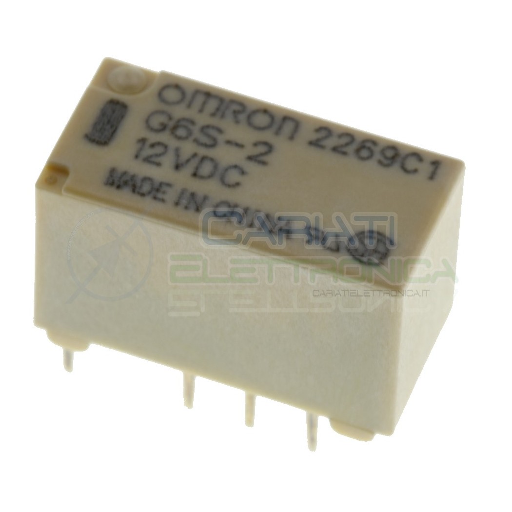 copy of Relè doppio 2 scambio OMRON G6S-2 5V DC 0.5A 125V DPDTOmron