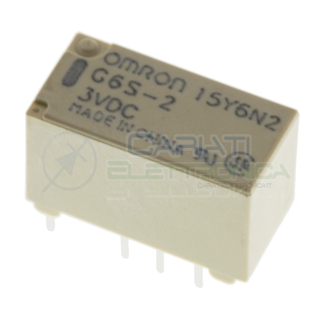 Relè doppio 2 scambio OMRON G6S-2 3V DC 0.5A 125V Dpdt Omron
