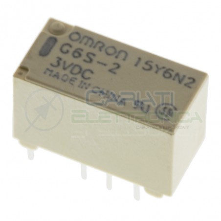 copy of Relè doppio 2 scambio OMRON G6S-2 5V DC 0.5A 125V DPDTOmron