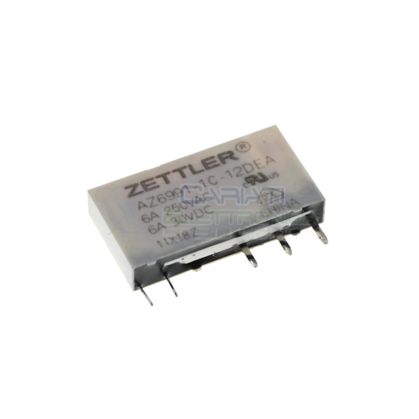 Relè singolo scambio Zettler AZ6991-1C-12DE bobina 12V Spdt 6A 250Vac 24Vdc Zettler