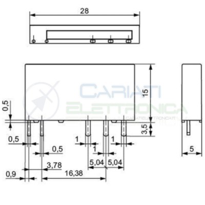Relè singolo scambio Zettler AZ6991-1C-5DEA bobina 5V Spdt 6A 250Vac 24Vdc Zettler