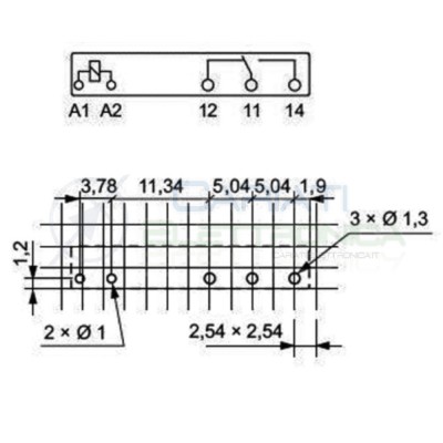 Relè singolo scambio Zettler AZ6991-1C-5DEA bobina 5V Spdt 6A 250Vac 24Vdc Zettler
